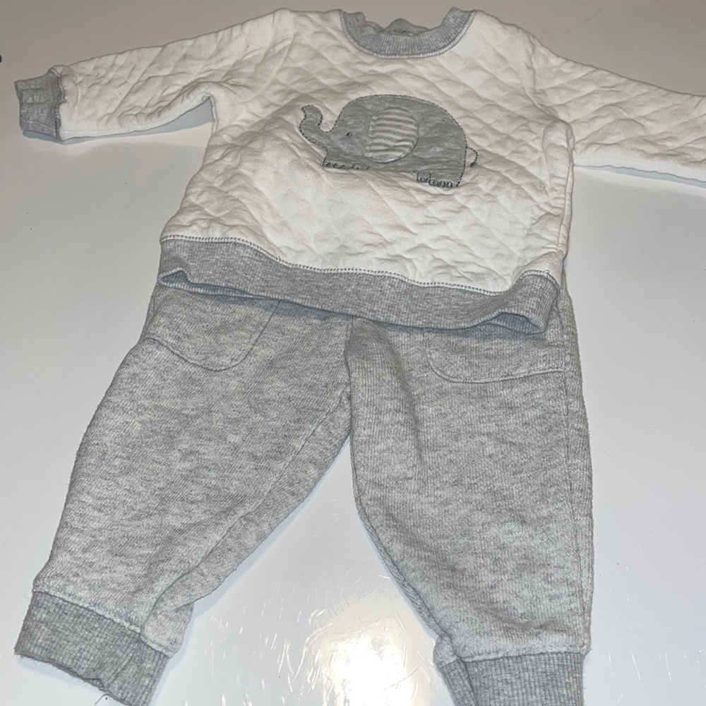 Infant 6 Month Elephant Warm Up Suit